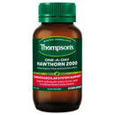 Thompson's One-A-Day Hawthorn 2000 supplement bottle on a white background