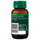 Bottle label with green cap and back label on a white background