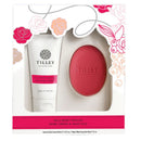 Tilley Hand Cream & Soap Duo - Wild Berry Mimosa on a white background