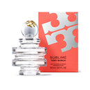 Tory Burch Sublime perfume bottle and packaging on a white background