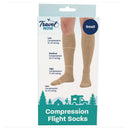 Travel Now Compression Flight Socks Nude - Small on a white background