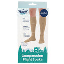 Travel Now Compression Flight Socks Nude - Medium on a white background