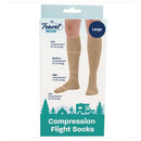 Travel Now Compression Flight Socks Nude - Large on a white background