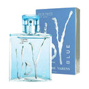 Perfume bottle and packaging of Yves Saint Laurent Yves Blue for Men on a white background