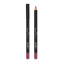 Two lip pencils with black casing and red-brown color on a white background
