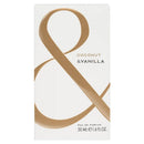Coconut & Vanilla perfume packaging with a gold ampersand on a white background