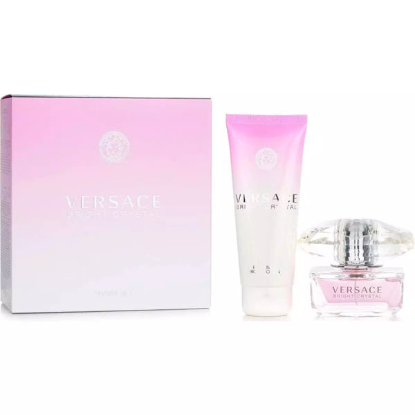 Versace Bright Crystal 2 Piece Gift Set - Eau De Toilette 50ml & Body Lotion 100ml