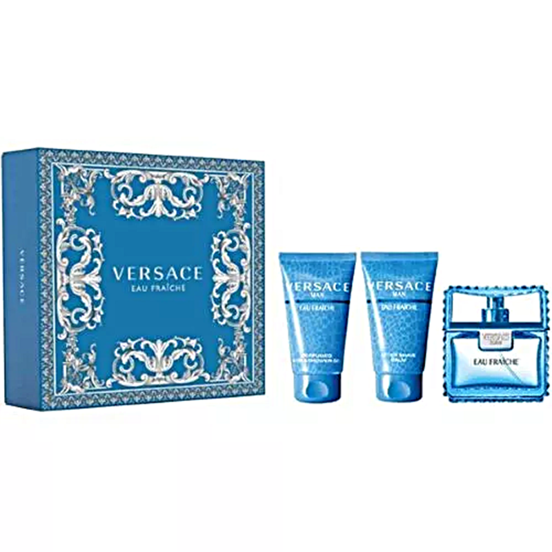 Versace Eau Fraiche 3 Piece Gift Set - Eau de Toilette 50ml, After Shave Balm 50ml & Shower Gel 50ml