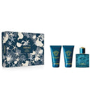 Versace Eros Pour Homme 3 Piece Gift Set (50 ml Eau De Toilette, Shower Gel and Aftershave Balm)
