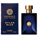 Versace Dylan Blue perfume bottle and packaging on a white background