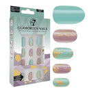 W7 Glamorous Fake Adhesive Nails 24 Pack - Catching Feels