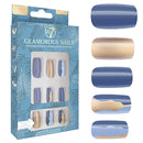 W7 Glamorous Fake Adhesive Nails 24 Pack - Gifted