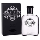 Whisky Black perfume bottle and packaging by Evaflor Paris on a white background
