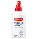 Elastoplast wound spray bottle on a white background