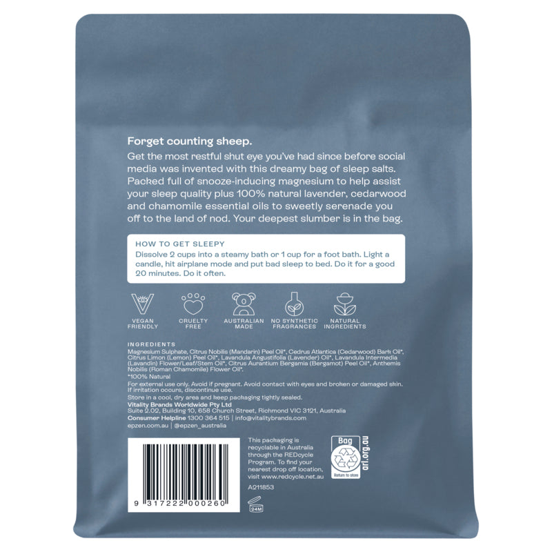 Epzen Sleep Magnesium Bath Salts 900g