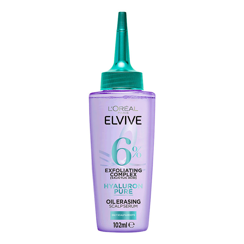 L'Oreal Elvive hair serum bottle on a white background
