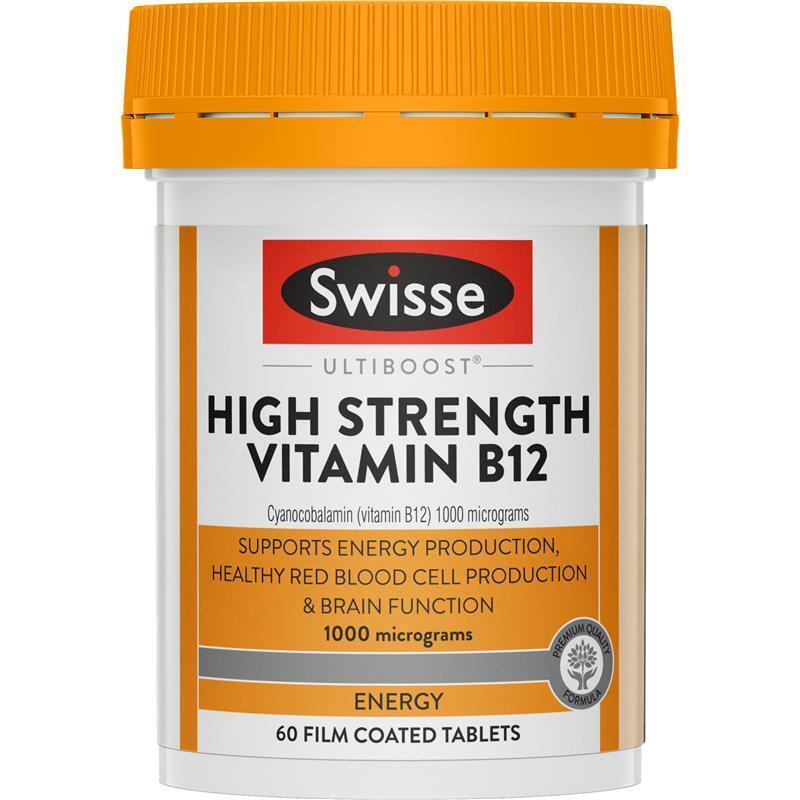 Swisse Ultiboost High Strength Vitamin B12 60 Tabs