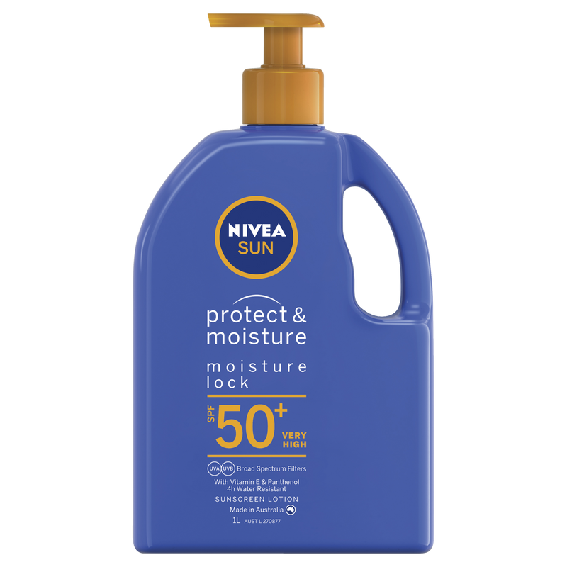 Nivea Protect & Moisture Moisturising Sunscreen Pump SPF50+ 1L