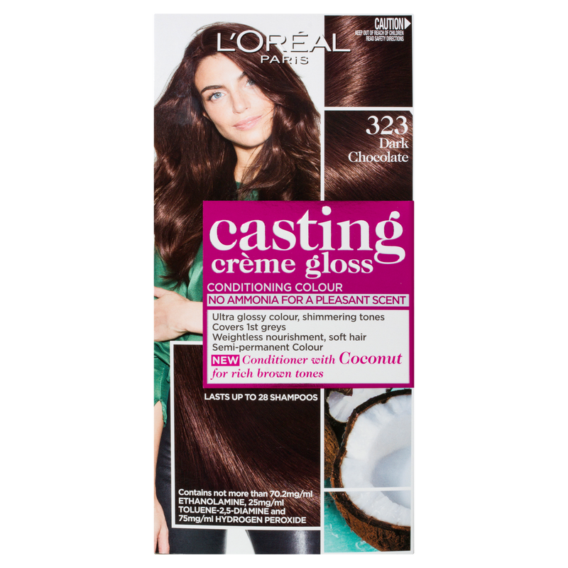 L'Oréal Paris Casting Crème Gloss Semi-Permanent Hair Colour - 323 Dark Chocolate (Ammonia Free)