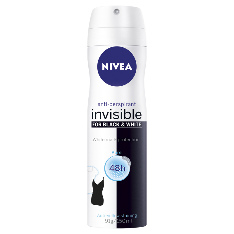 Nivea Invisible for Black & White Pure Deodorant 150ml