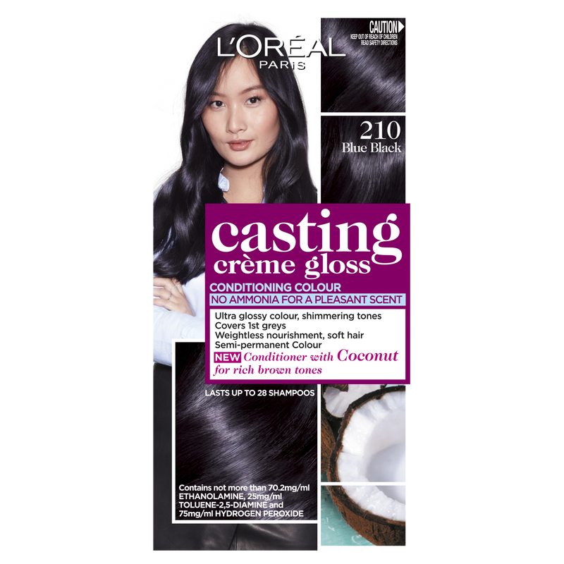L'Oréal Paris Casting Crème Gloss Semi-Permanent Hair Colour - 210 Blue Black (Ammonia Free)