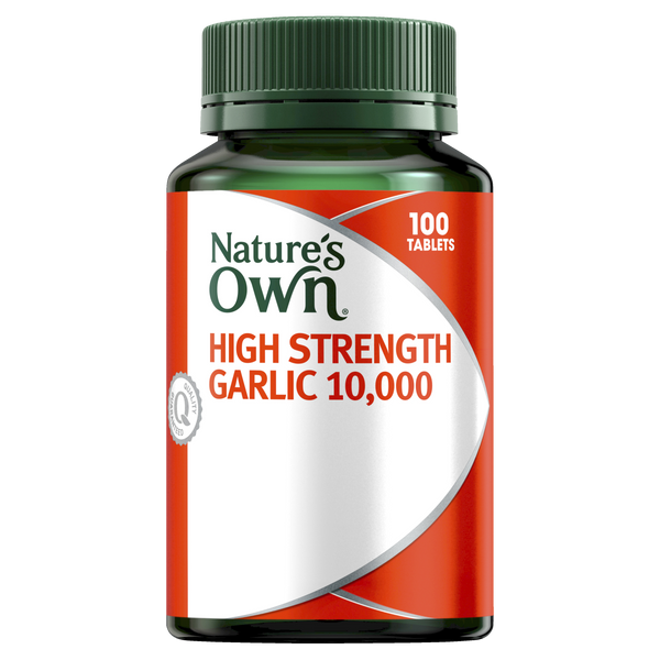 Natures Own High Strength Garlic 10000mg Odourless Tablets 100 Tab