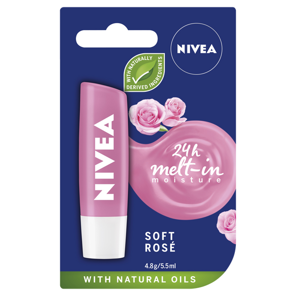 Nivea Lip Care Soft Rose 4.8G