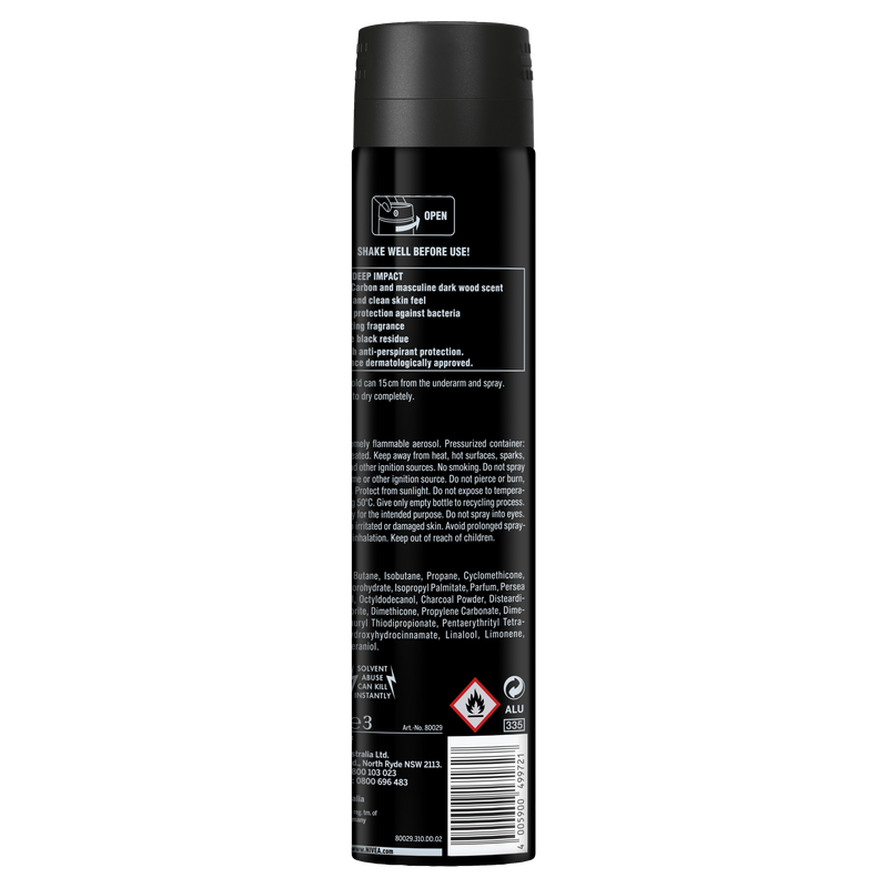 Nivea Men Deep Anti-perspirant Aerosol Deodorant 250ml