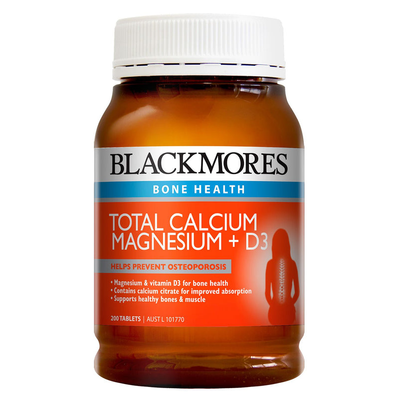 Blackmores Total Calcium + Magnesium + D3 200 Tabs