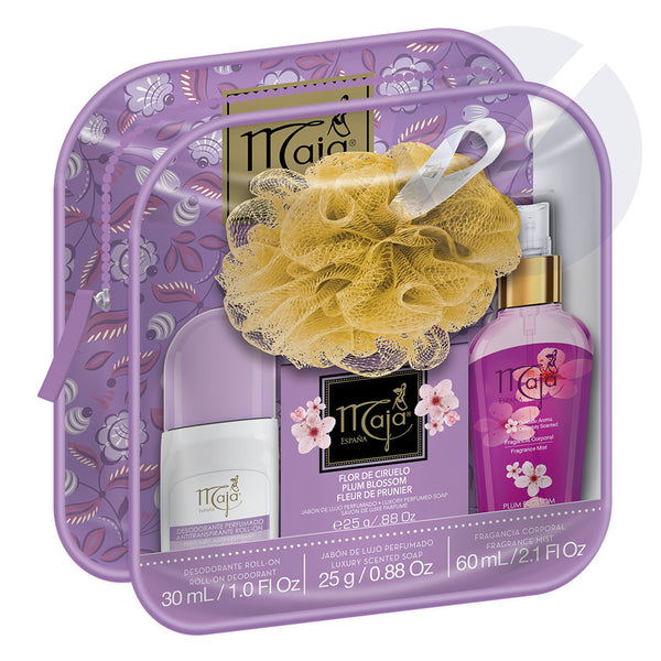 Maja Gift Set Bag Plum Blossom (Deodorant 30ml, Soap 25g, Body Mist 60ml)