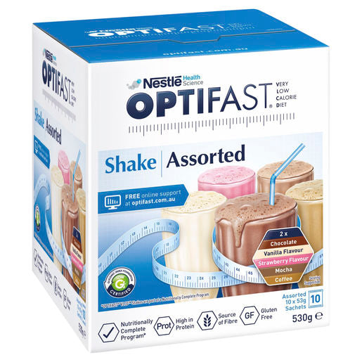 Optifast VLCD Assorted Shakes Pack 10 Pack 53g Sachets