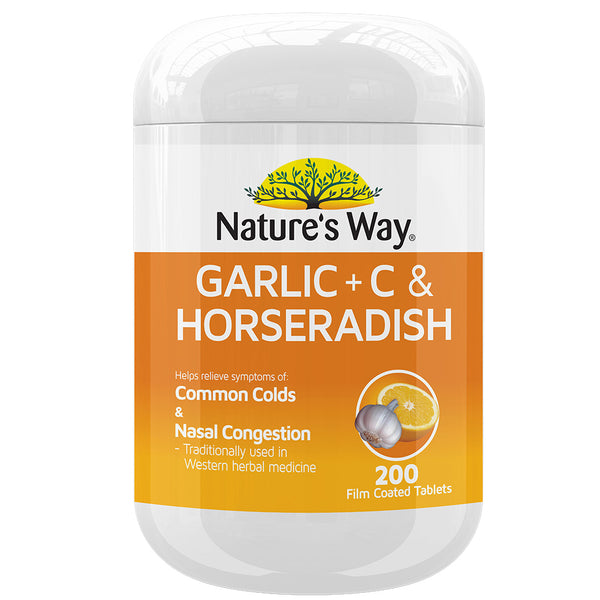 Natures Way Horse Radish Garlic 200 Tabs