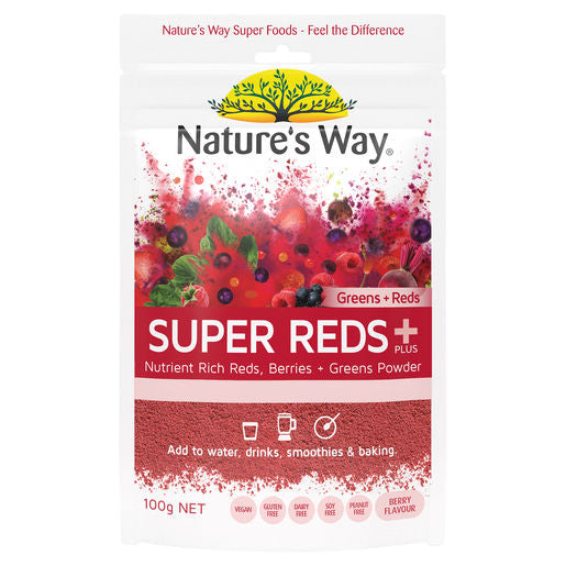 Natures Way Super Greens + Reds 100G