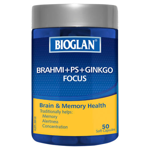 Bioglan Brahmi +PS + Ginko Focus 50 Cap