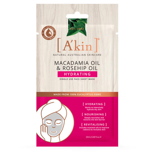 A'kin Macadamia Oil and Rosehip Oil Hydrating Face Mask 1 pack