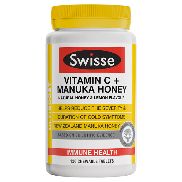 Swisse Ultiboost Vitamin C + Manuka Honey 120Tabs