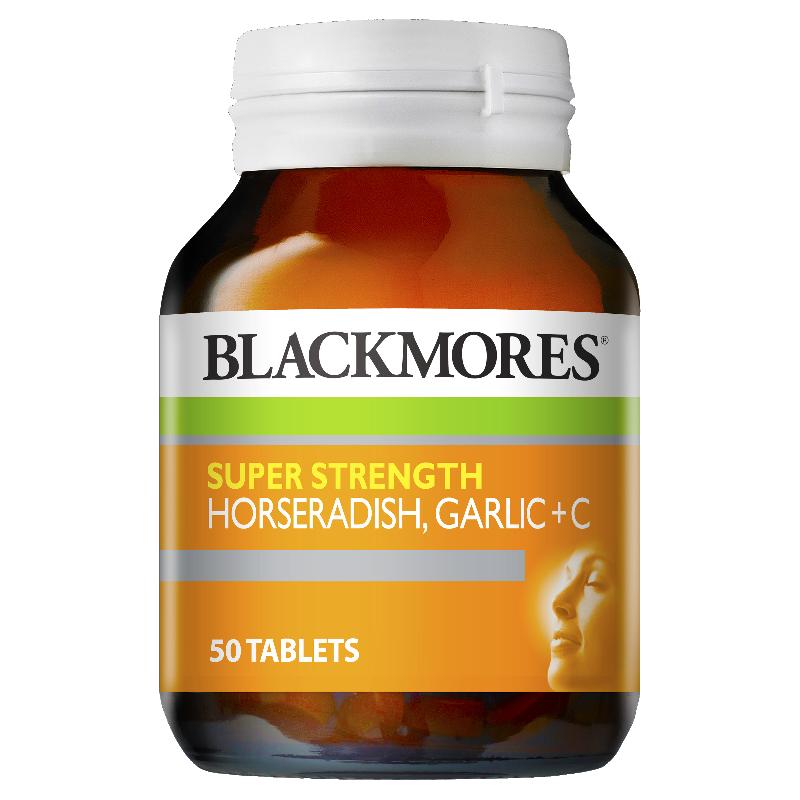 Blackmores Super Strength Horseradish Garlic + C 50 Tabs