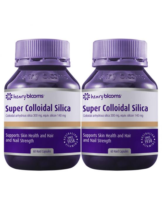 Henry Blooms Super Colloidal Silica 300Mg Twin Pack 120 Caps