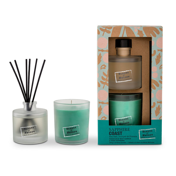 Scents of Nature Sapphire Coast Candle & Reed Gift Set