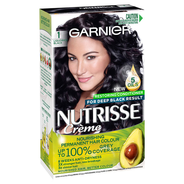 Garnier Nutrisse Hair Colour 1.0 Liquorice Black