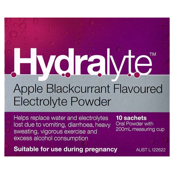 Hydralyte Apple+Blackcurrant Electrolyte Powder 5gm x 10