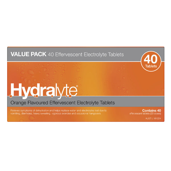 Hydralyte Orange Effervescent tabs 40