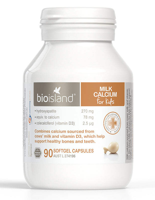 Bio Island Milk Calcium for Kids 90 Softgel Capsules