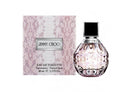 Jimmy Choo Eau de Toilette Spray bottle and packaging, with the brand logo and fragrance details visible.