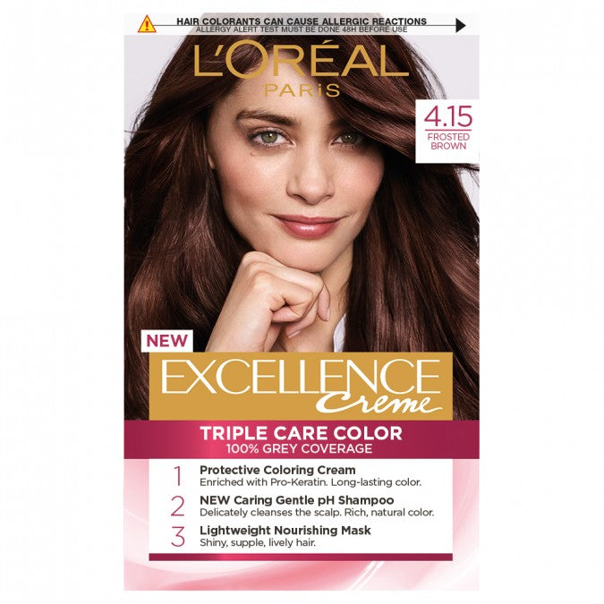 L'Oréal Excellence Crème 4.15 Dark Frosted Brown Hair Colour