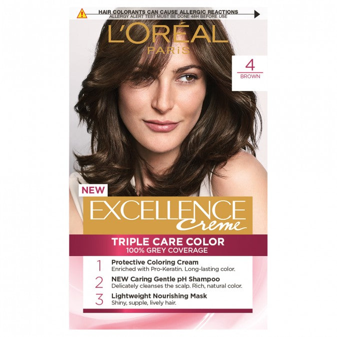 L'Oréal Excellence Crème 4 Dark Brown Hair Colour