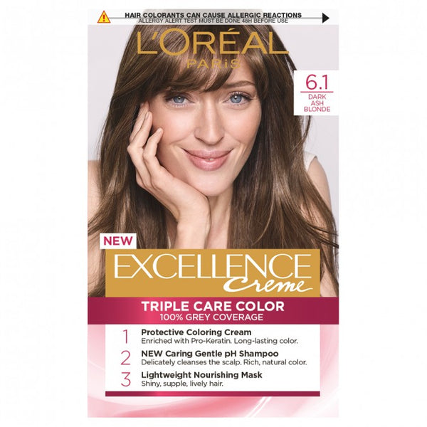 L'Oréal Excellence Crème 6.1 Light Ash Brown Hair Colour