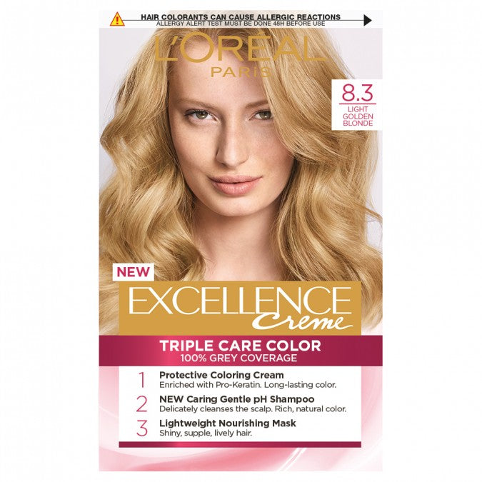 L'Oréal Excellence Crème 8.3 Golden Blonde Hair Colour