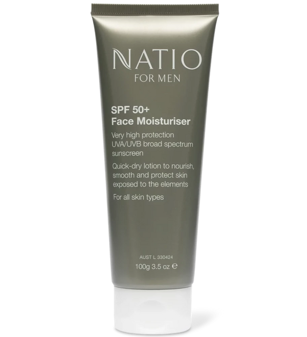 Natio For Men Spf 50+ Face Moisturiser 100g