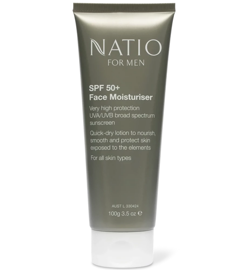 Natio For Men Spf 50+ Face Moisturiser 100g